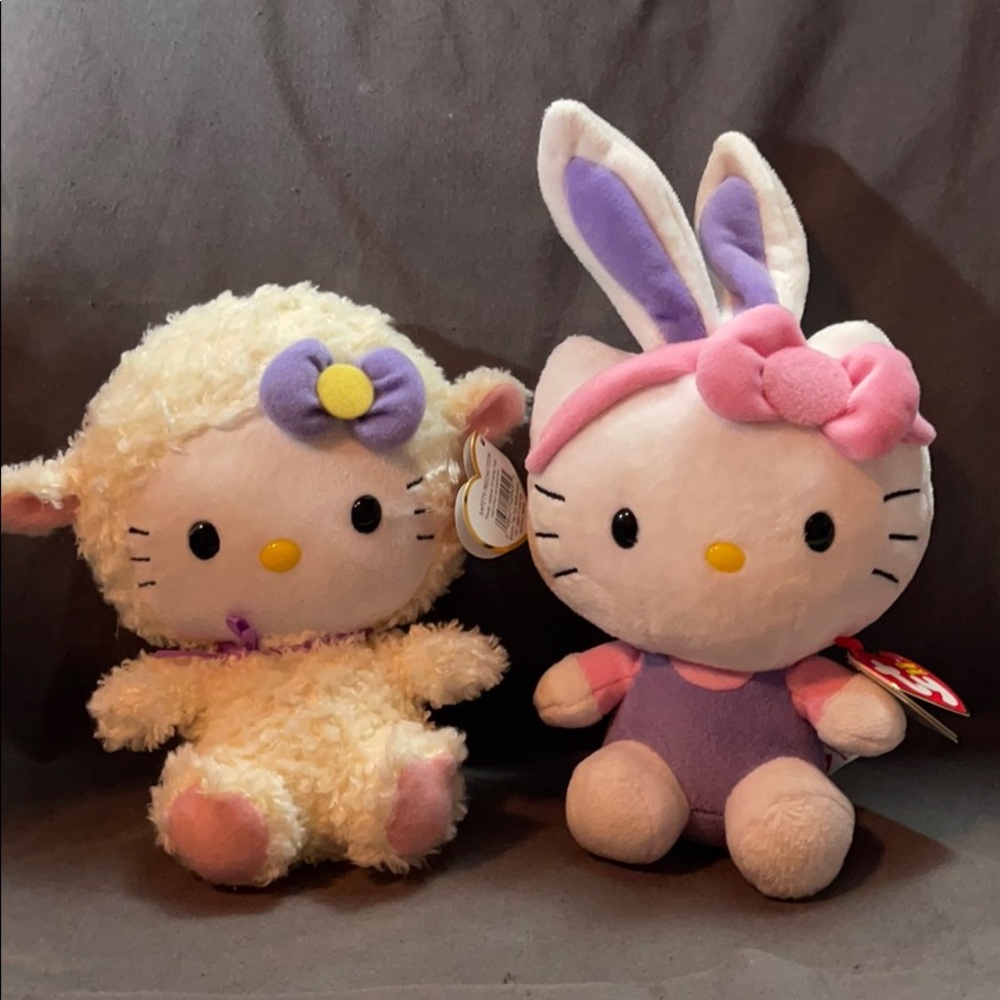 Hello Kitty Easter Bunny & Lamb Ty Beanie Baby